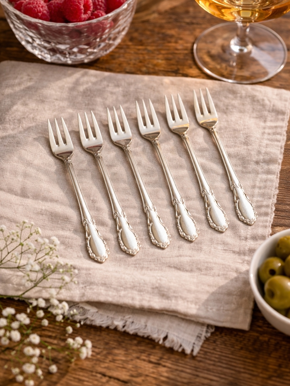 Oneida Silver Plate Cocktail or Seafood Fork